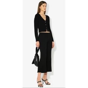 John Elliot Ginza Rib Cropped Pant Womens Black Size 0 USA Made